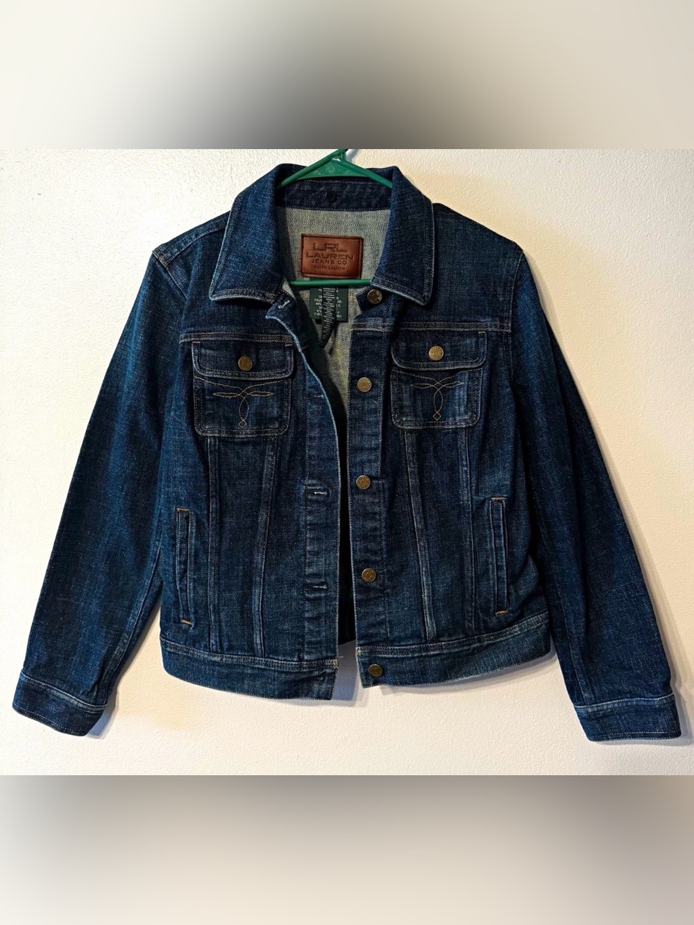 Lauren Ralph Lauren Jeans Co Denim Jacket Women’s L Dark Wash Trucker